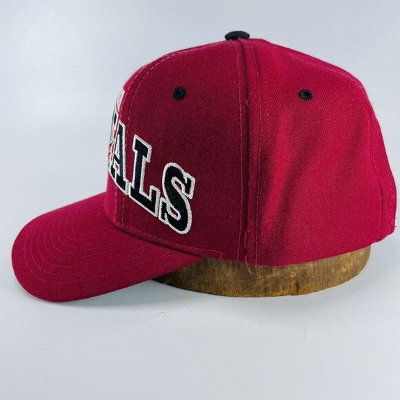 VTG 90's Starter NFL Arizona Cardinals Tri-Power Snapback Cap Hat Red Wool Logo - Picture 3 of 12